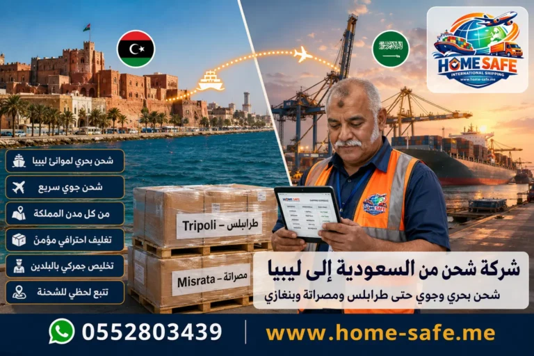 شركة شحن من السعودية إلى ليبيا | شحن سيارات طرود أثاث حتى باب منزلك